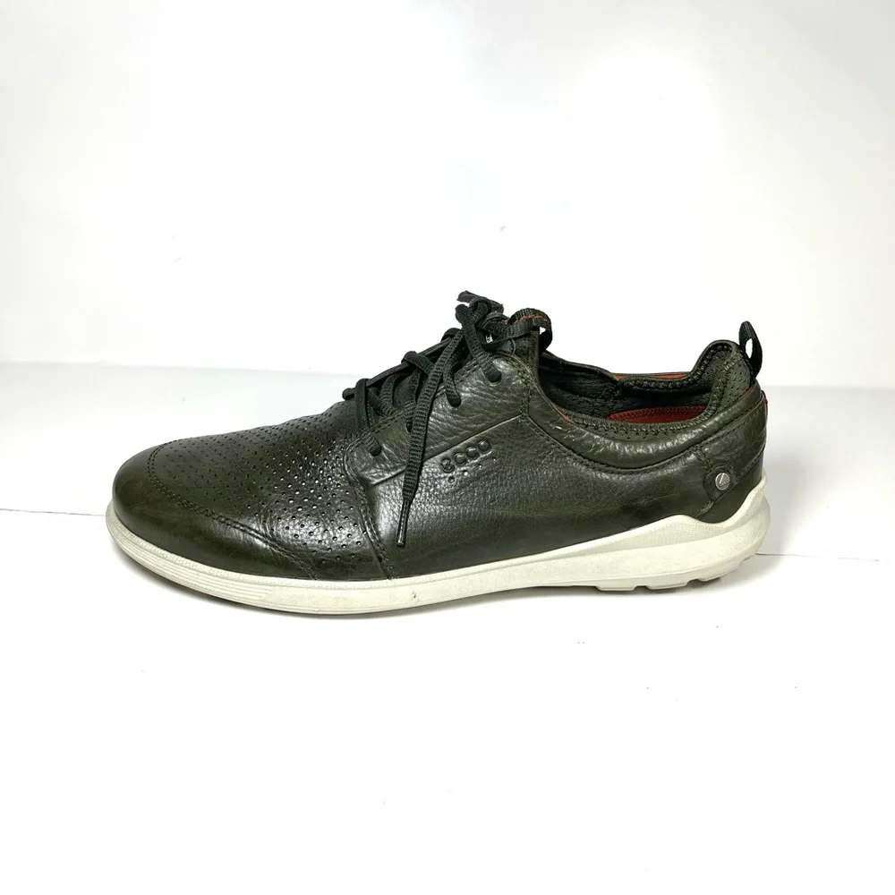 Ecco Transit Mens‎ Sneakers Size 46 US 12-12.5 Green Leather Casual Shoes